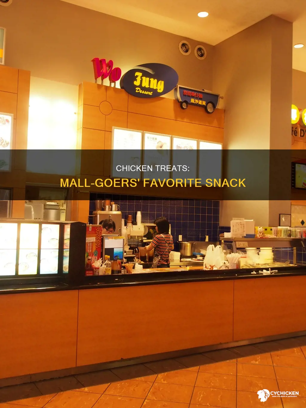 what is the most commonly handed out chicken at malls