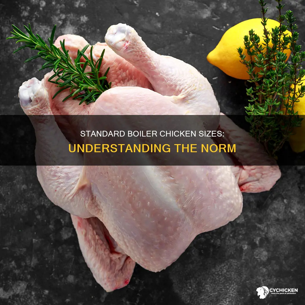 what is the normal size of a boiler chicken