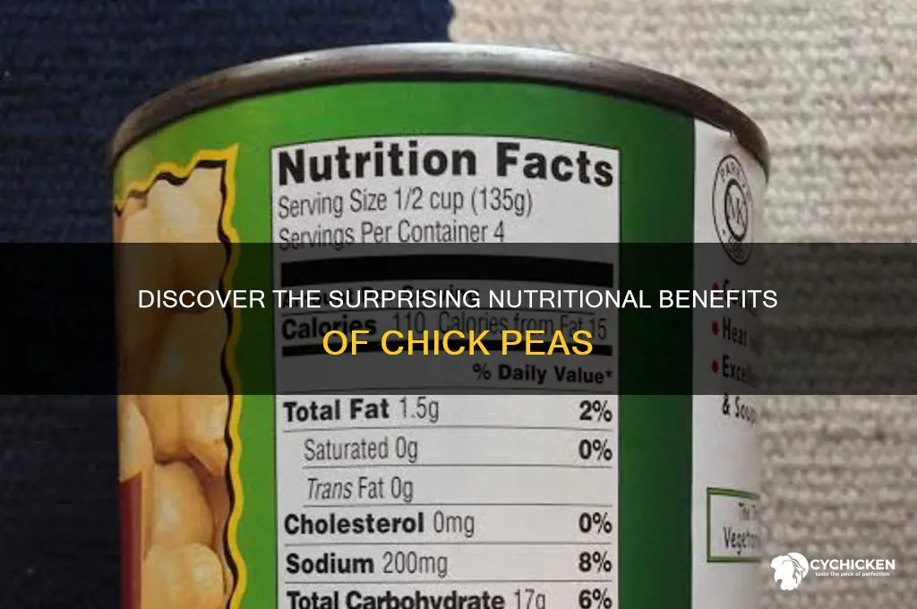what is the nutritional benefits of chick peas