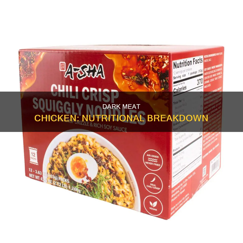 what is the nutritional info of dark meat chicken