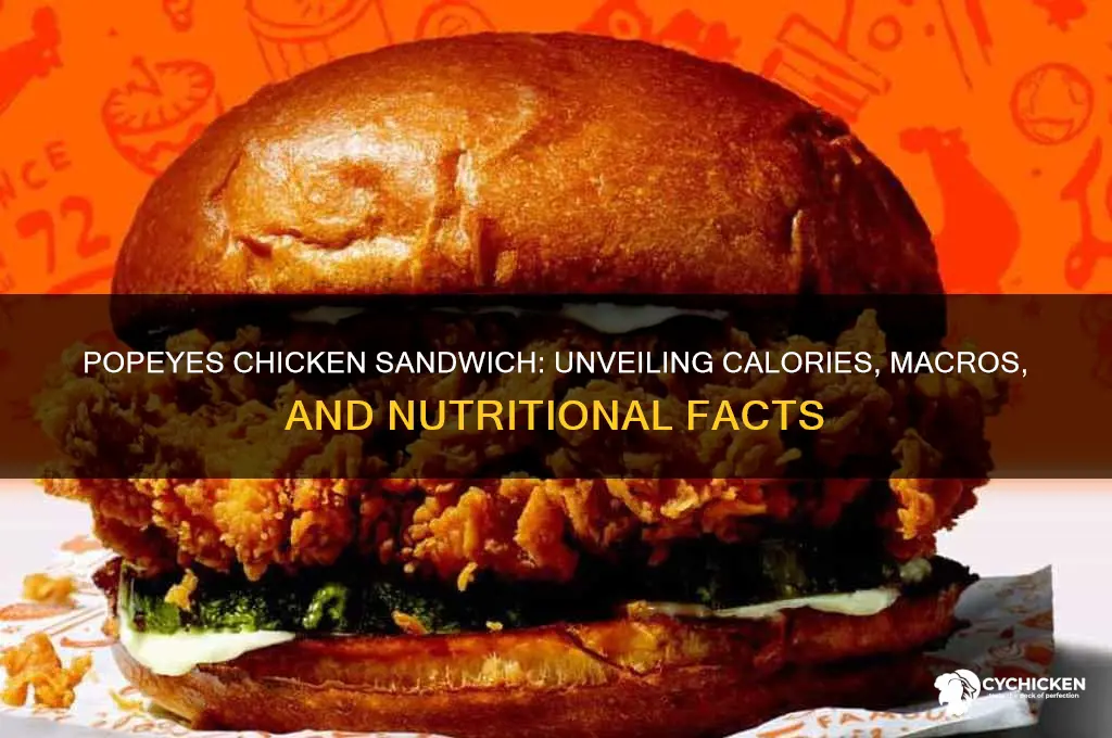 what is the nutritional information on popeyes chicken sandwich