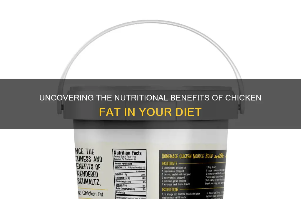 what is the nutritional value of chicken fat