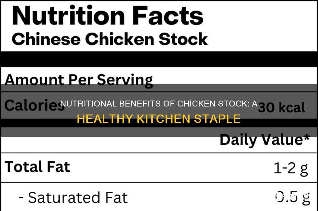 what is the nutritional value of chicken stock