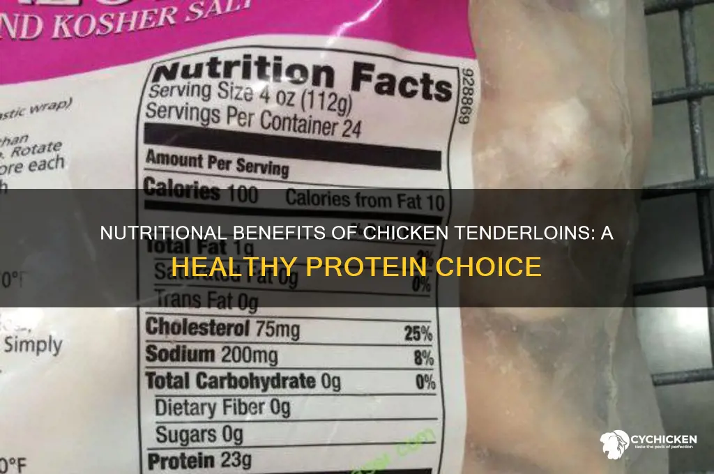 what is the nutritional value of chicken tenderloins