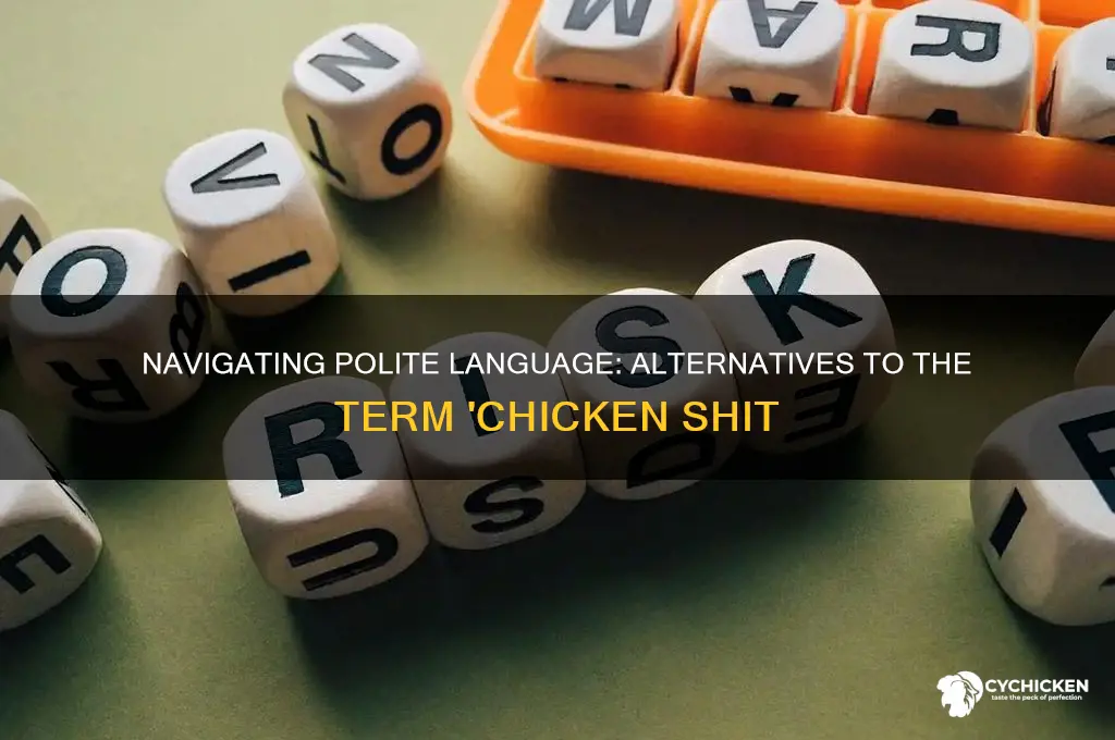 what is the politically correct for chicken shit