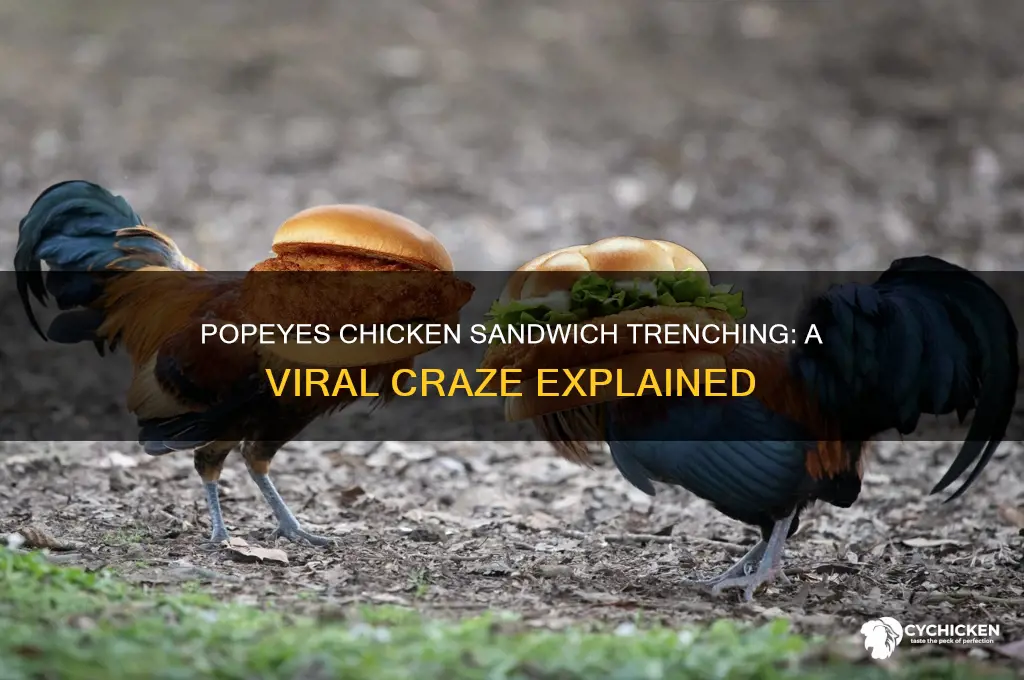 what is the popeyes chicken sandwich trenching