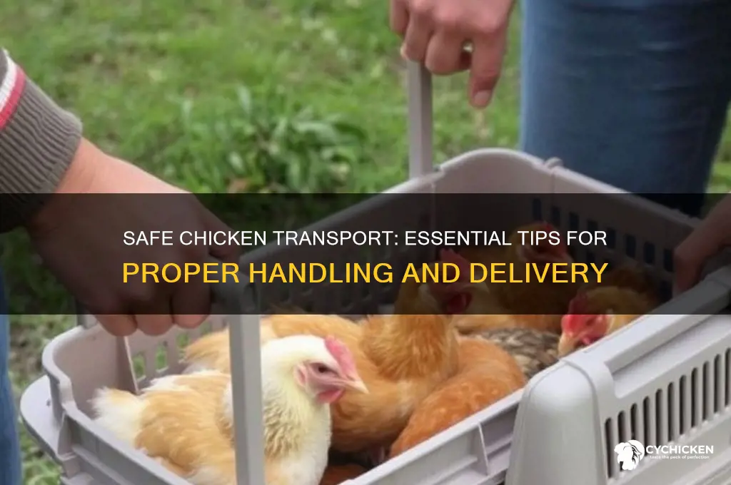 what is the proper way to transport chicken