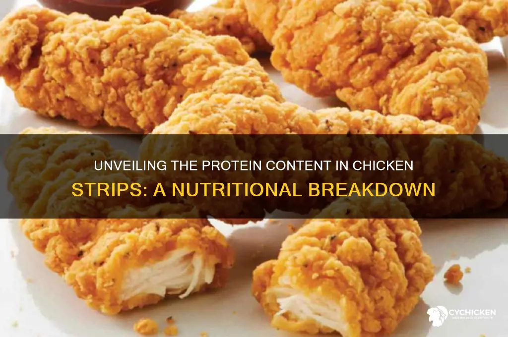 what is the protein in a chicken strip