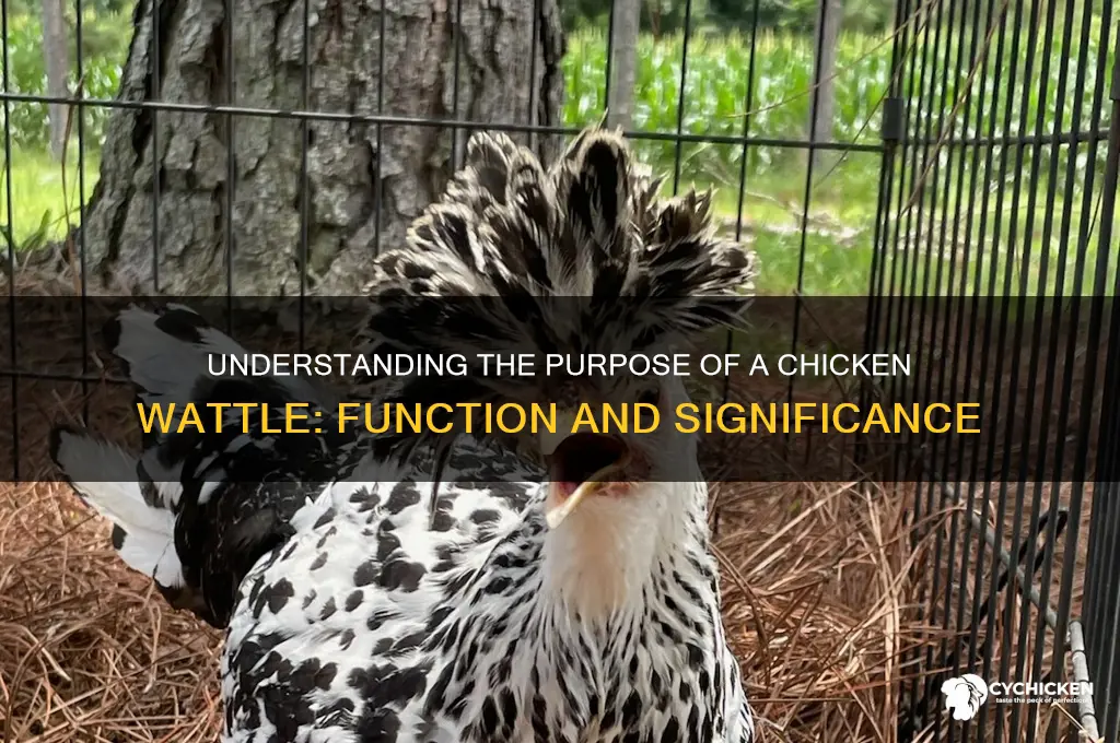 what is the purpose of a chicken wattle