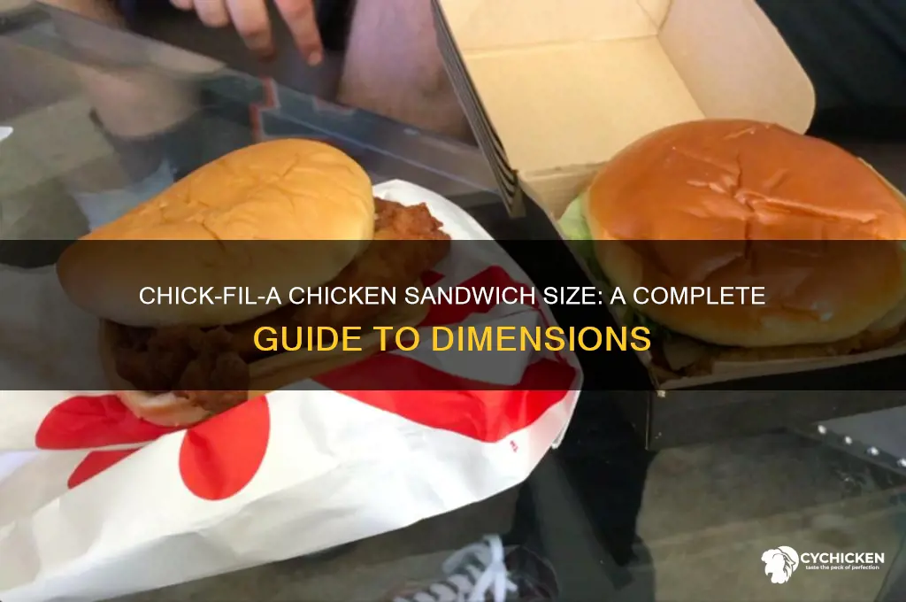 what is the size of chick fil a chicken sandwiches