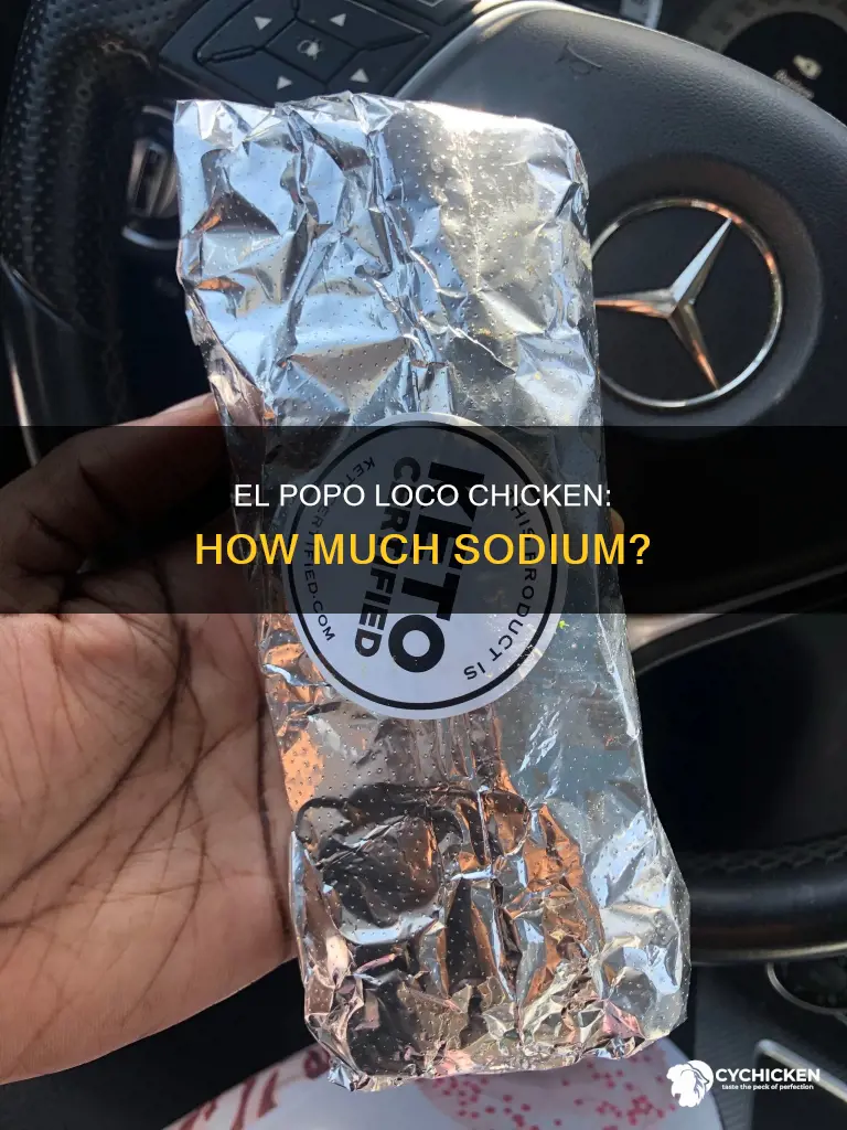 what is the sodium of el popo loco chicken