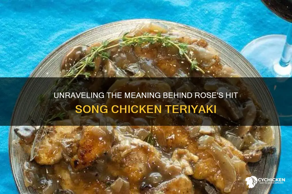 what is the song chicken teriyaki about