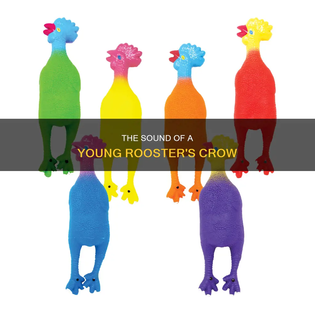 what is the sound of chicken juvenile start to crow