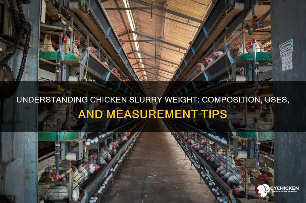 what is the weight of chicken slurry
