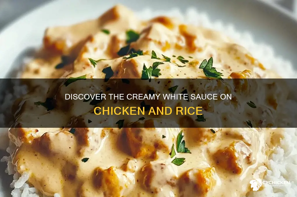 what is the white sauce on chicken and rice