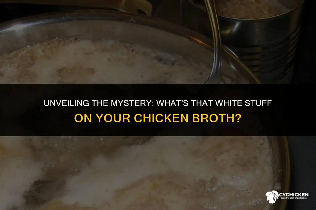 what is the white stuff on top of chicken broth