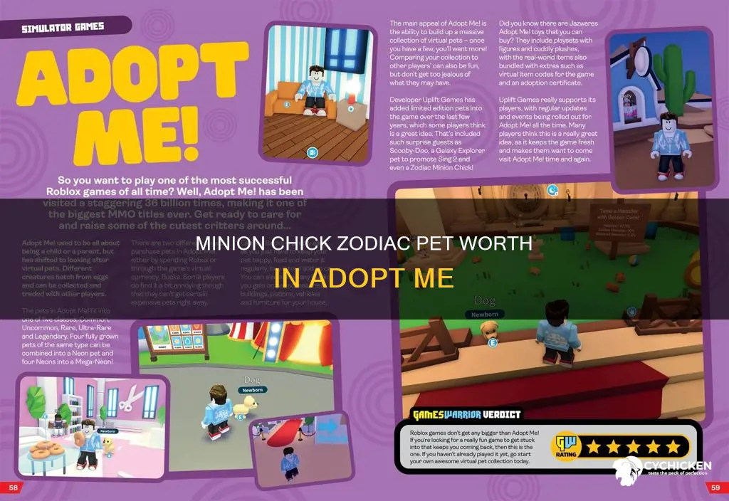 what is the zodiac minion chick worth in adopt me