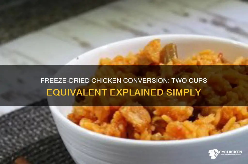 what is two cups freeze dried chicken equivalent
