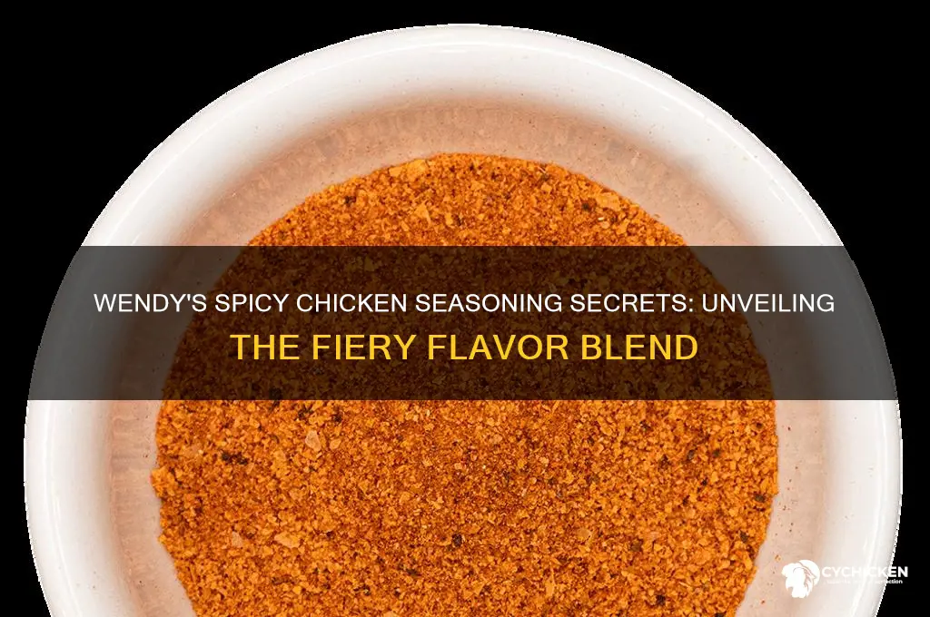 what is wendys spicy chicken seasoned with