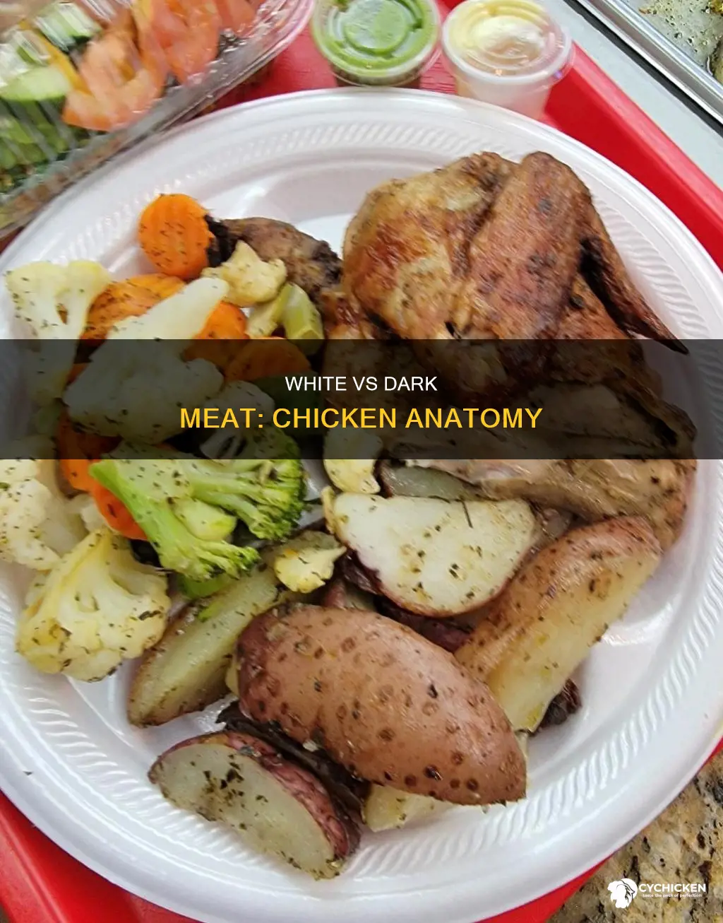 what is white and dark meat on a chicken