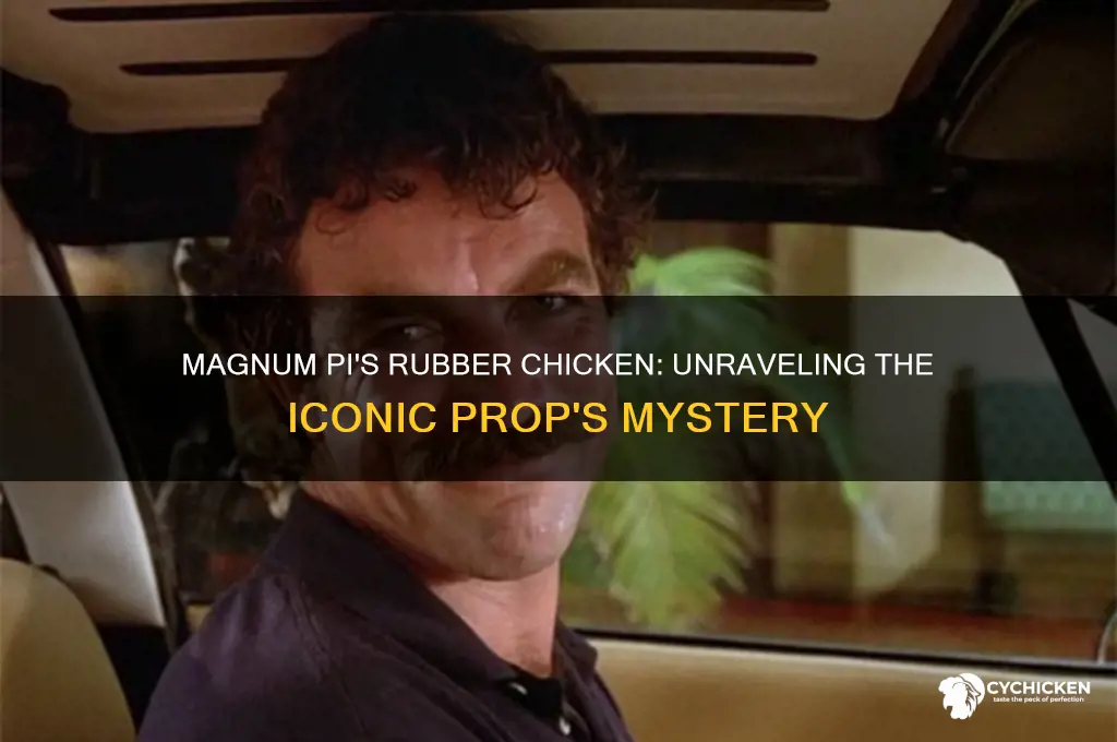 what is with magnum pi s rubber chicken