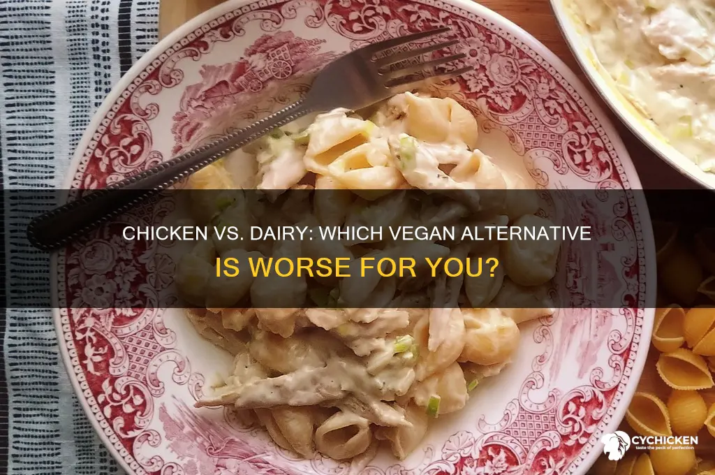 what is worse chicken or dairy vegan
