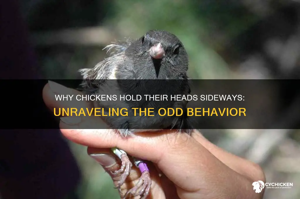what is wrong with chicken holding hwad sideways