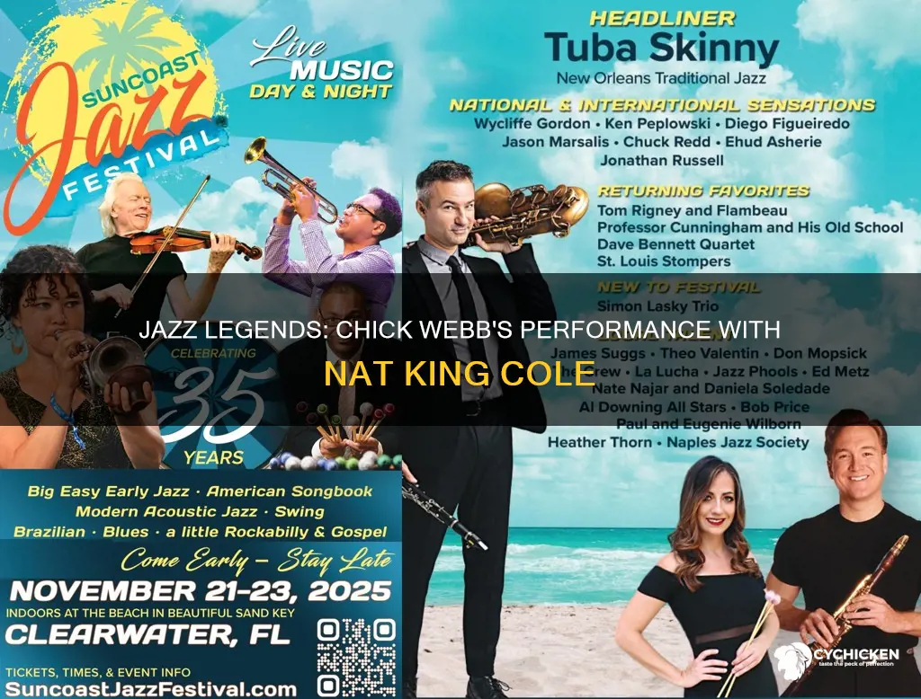 what jazz drummer performed with nat king cole chick webb
