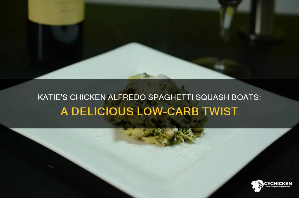 what katie ate chicken alfredo spaghetti squash boats