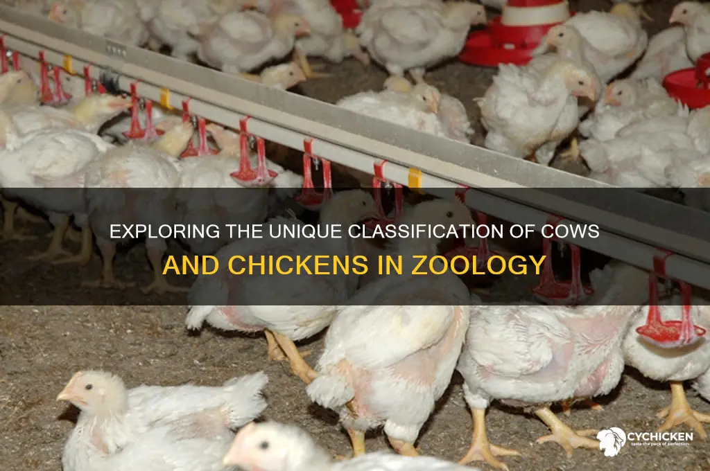 what kind of animals are cow and chicken