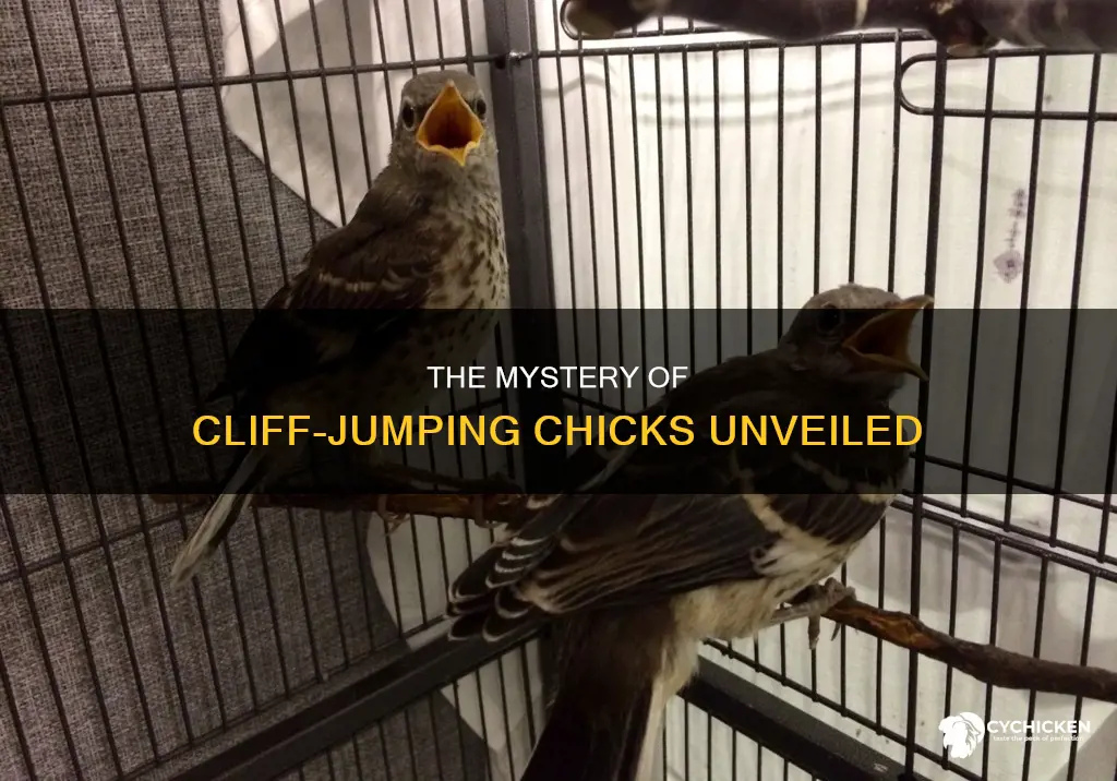 what kind of birds are the chick jumps off cliff