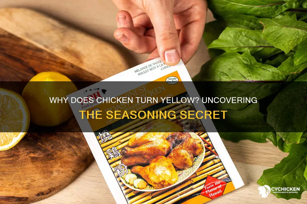 what kind of chicken seasoning turns chicken yellow