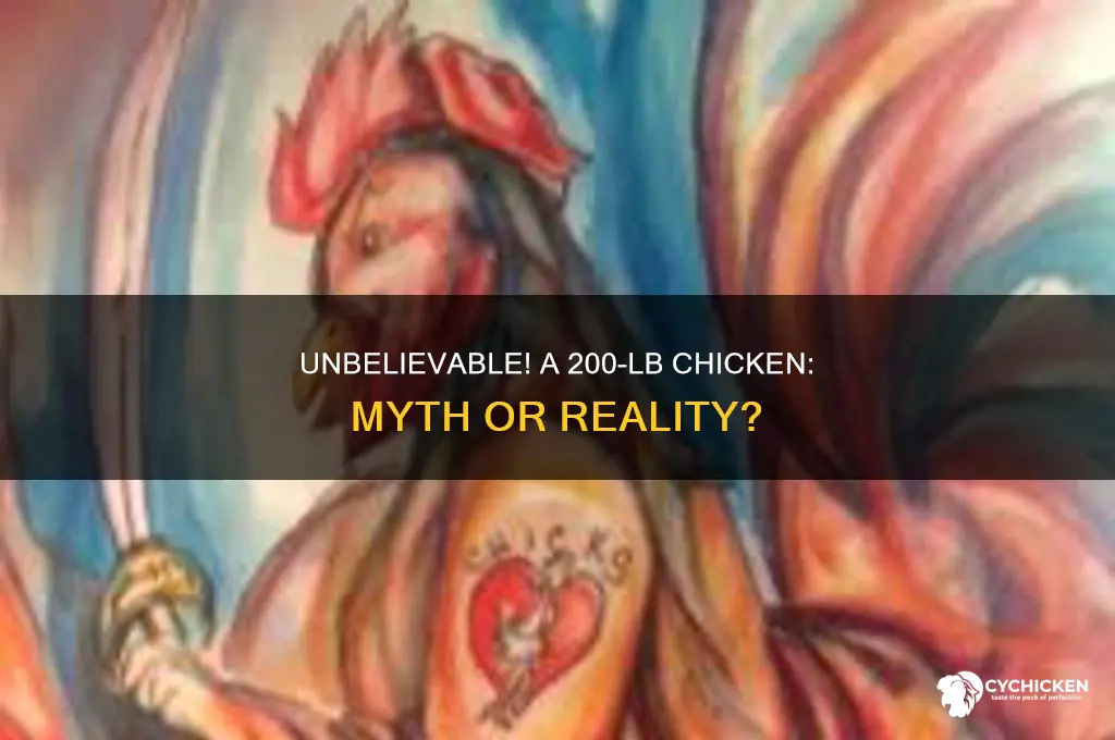 what kind of chicken weighs 200 lb