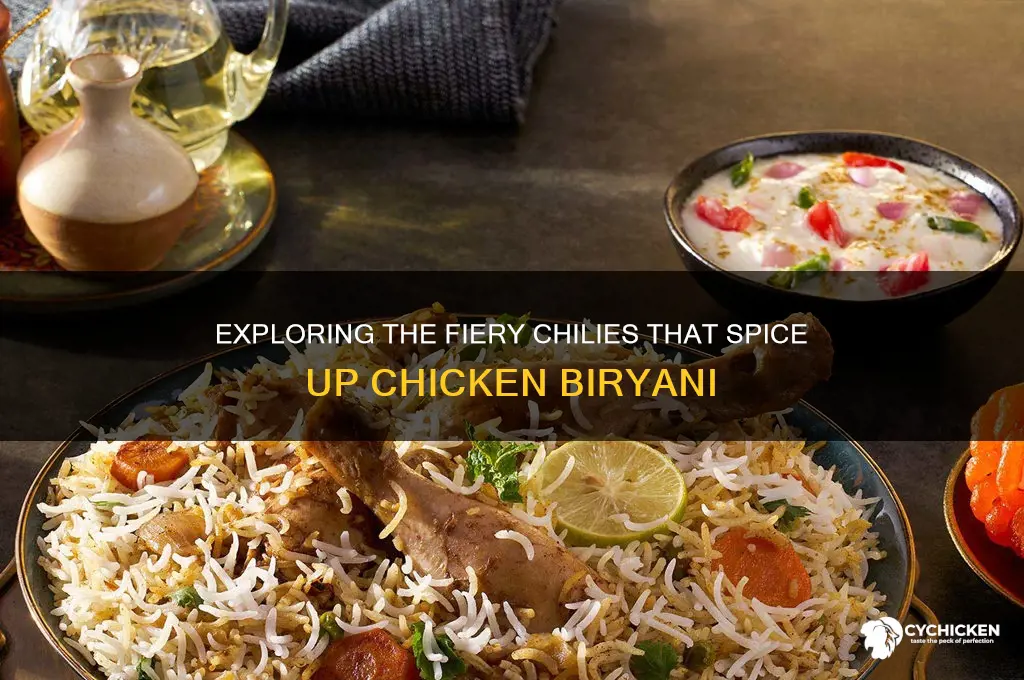 what kind of chilies in chicken biryani