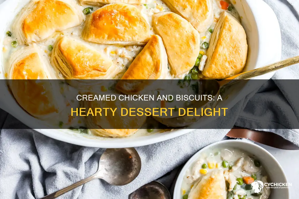 what kind of dessert with creamed chicken and biscuits