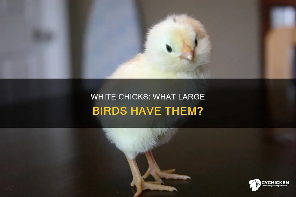 what kind of large bird has all white chicks