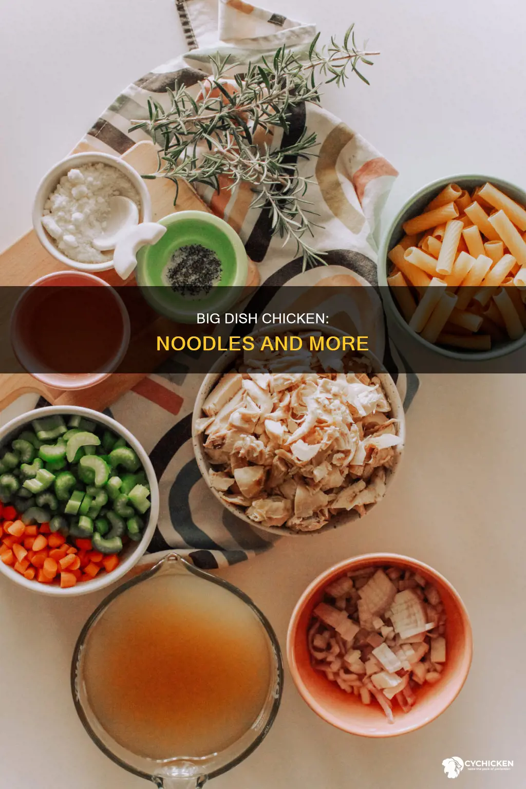 what kind of noodles are in big dish chicken