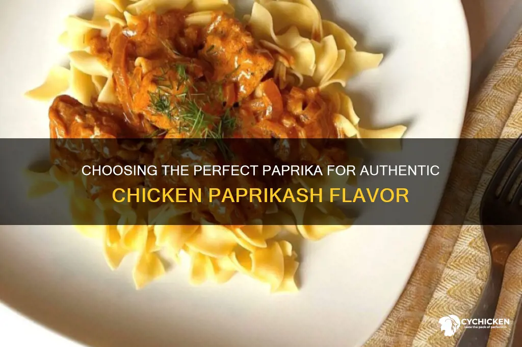what kind of paprika for chicken paprikash