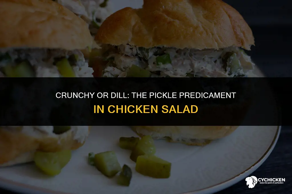 what kind of pickel goes in chicken saled