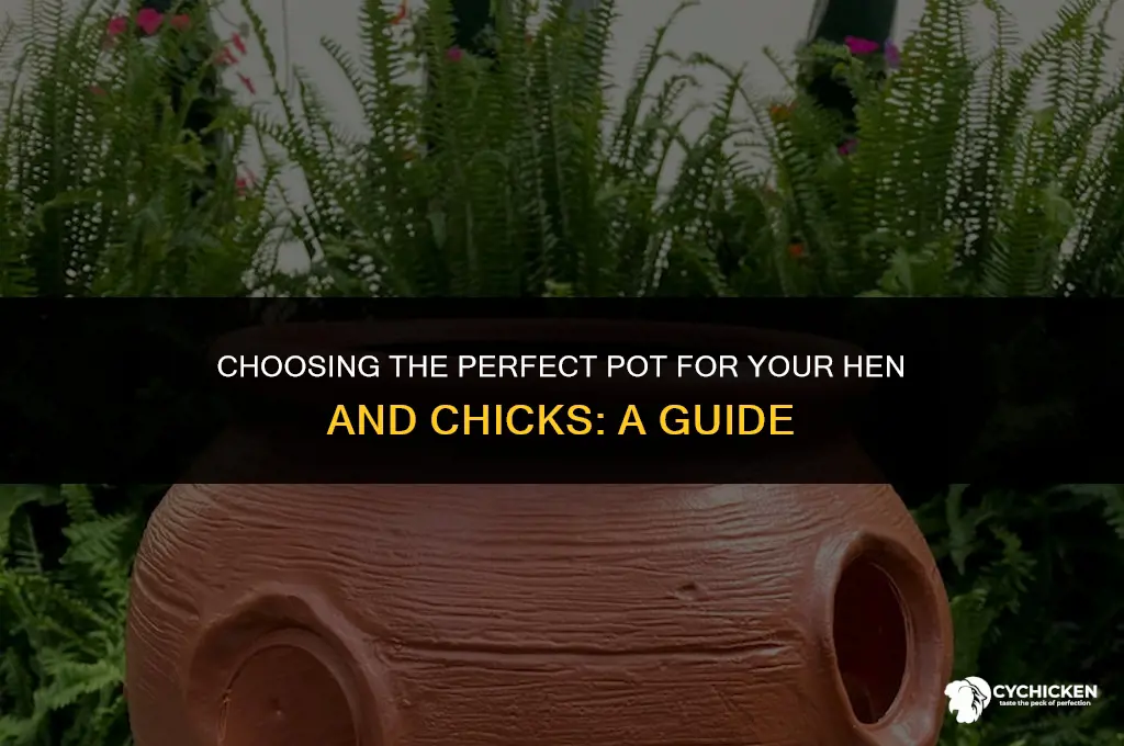 what kind of pot should hen chick have