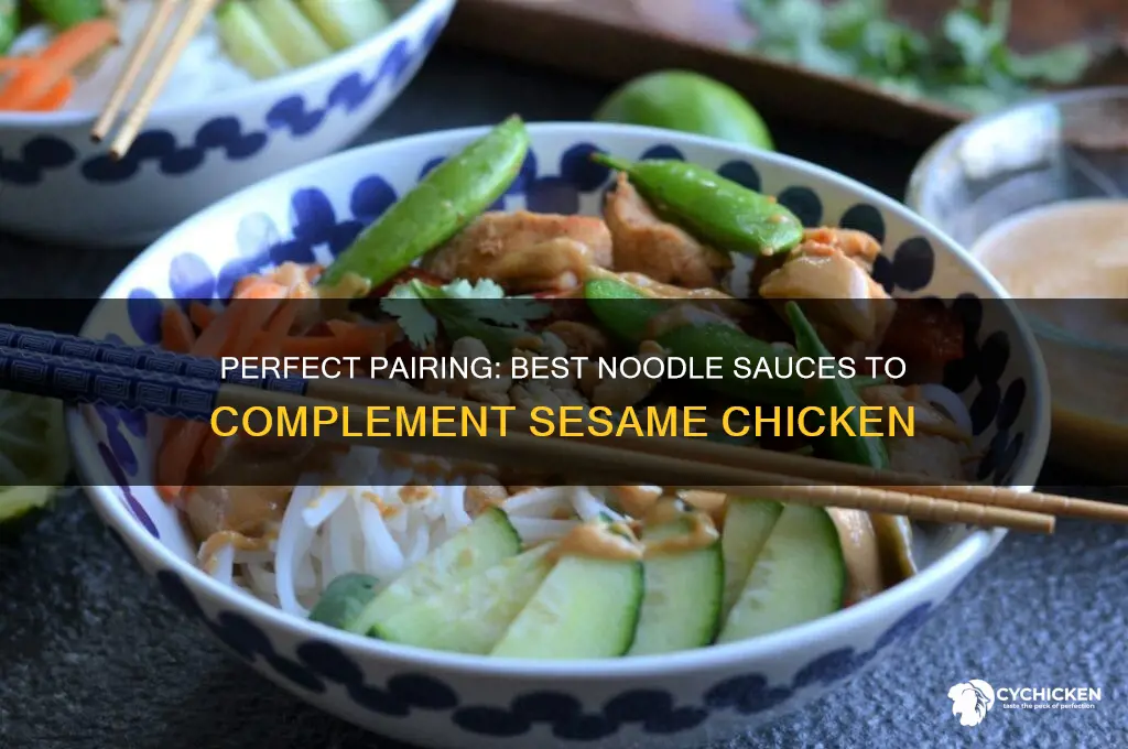 what kind of sauce noodles go well with sesame chicken