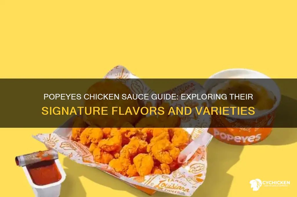 what kind of sauces does popeyes chicken have