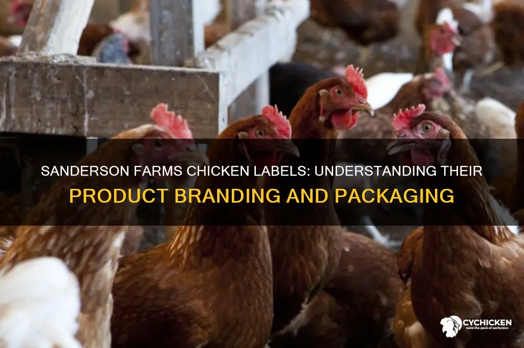 what lables does sanderson farm sell their chicken