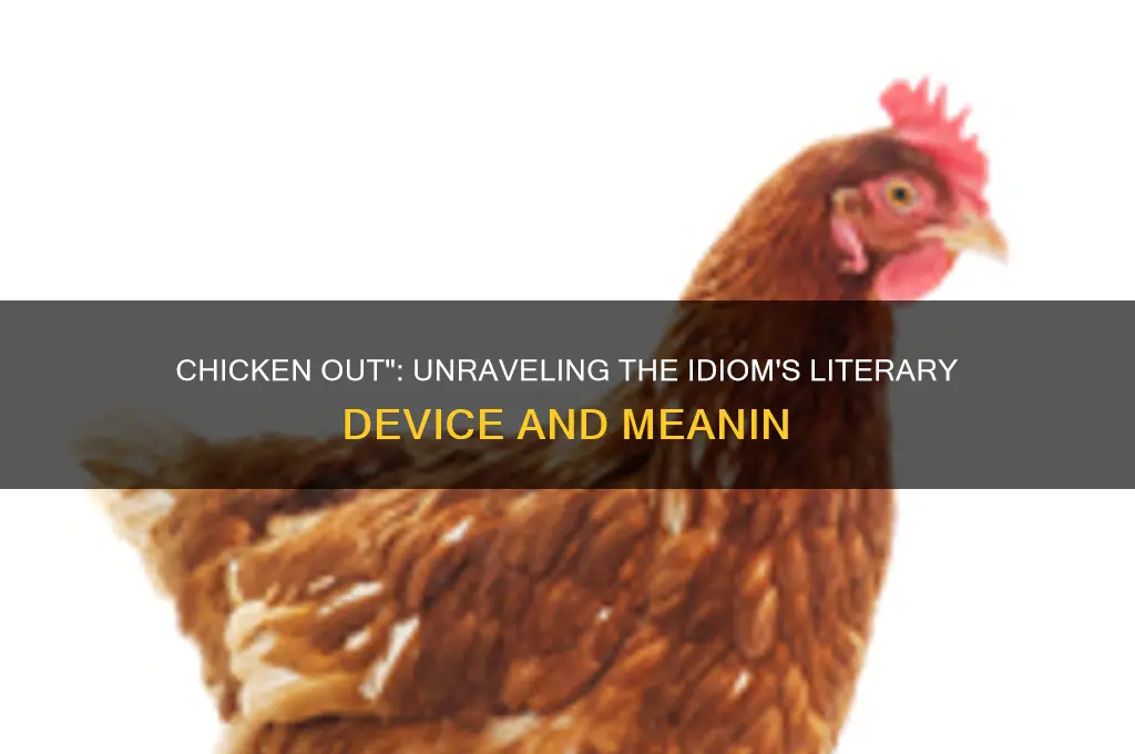 what literary device is the phrase chicken out