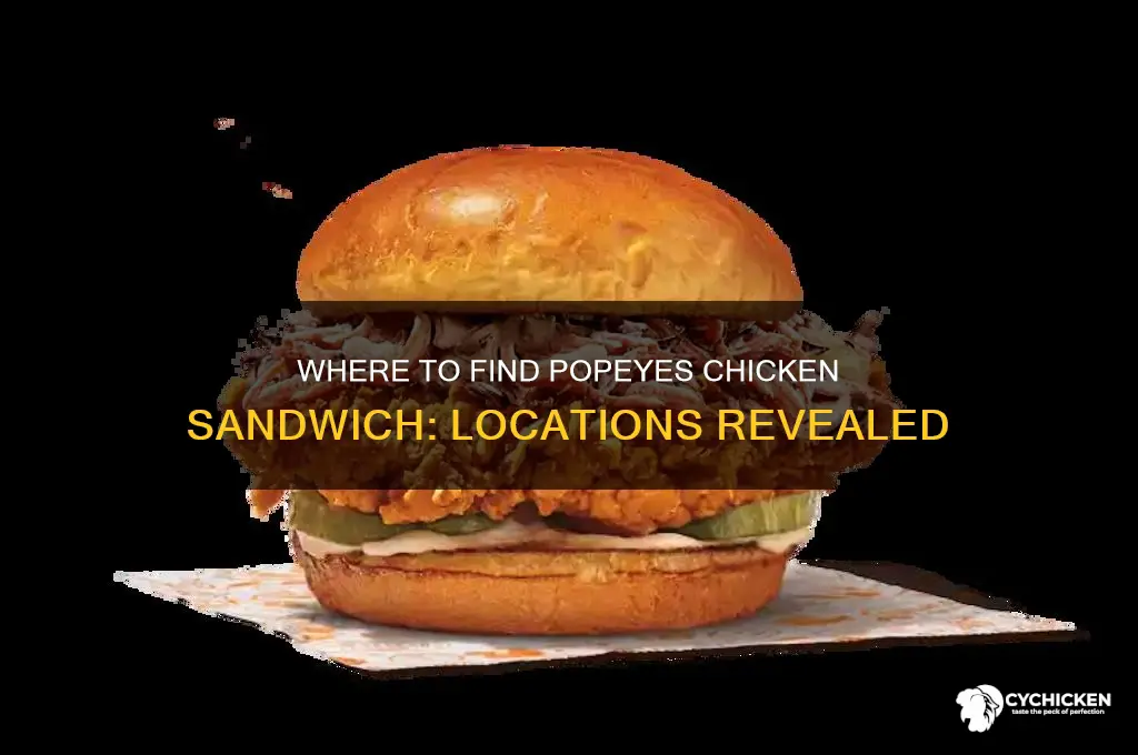 what locations have popeyes chicken sandwich