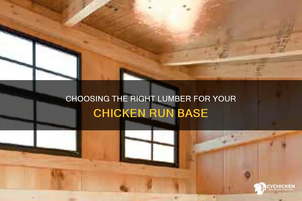 what lumber needed for a chicken run base