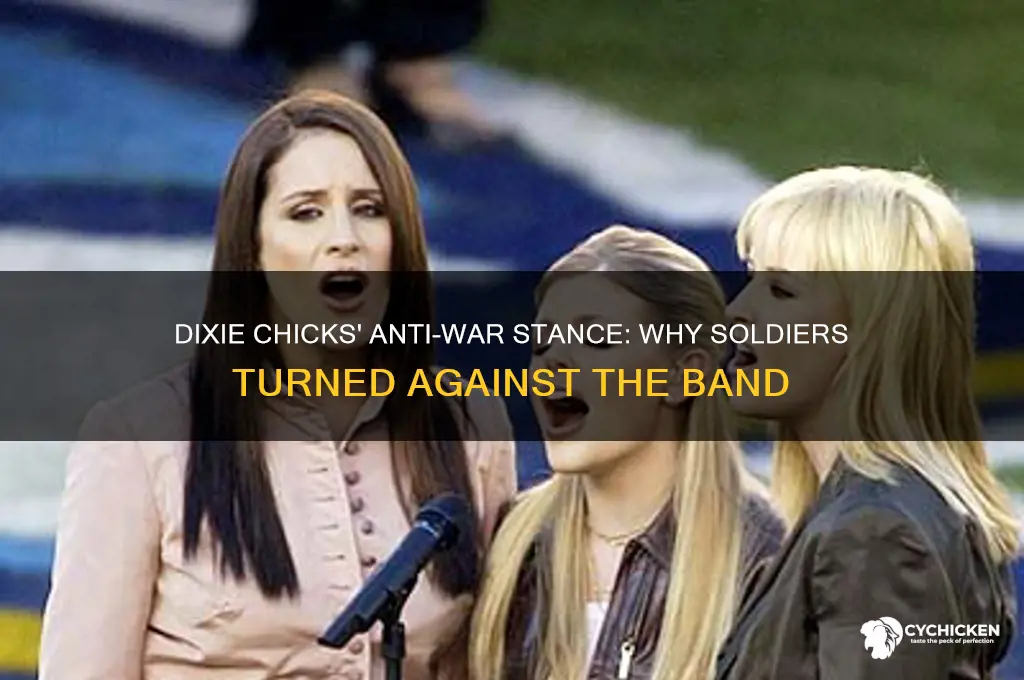 what made soldiers mad at the dixie chicks