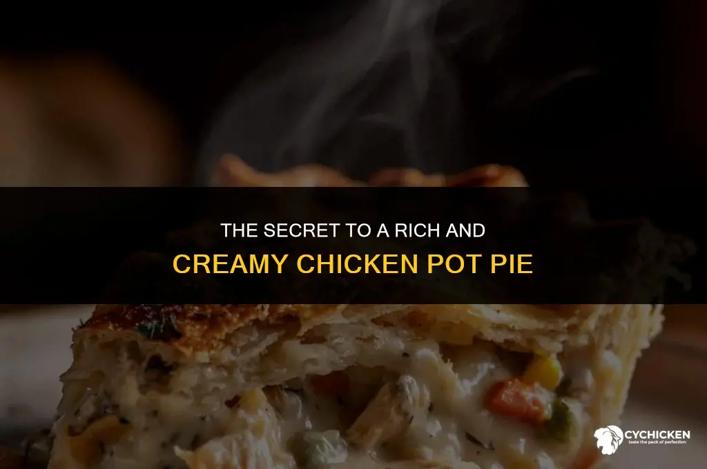 what makes chicken pot pie creamy