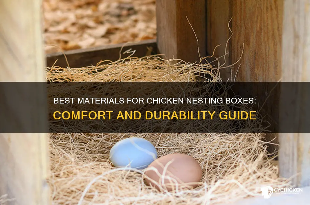 what material goes into chicken nesting boxes