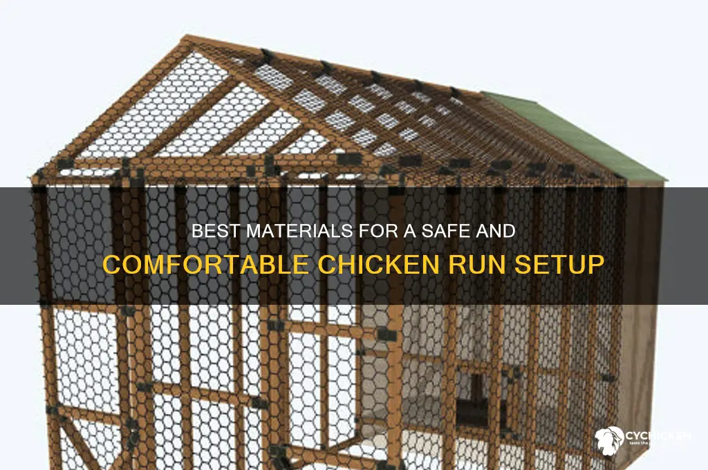 what material to put in a chicken run